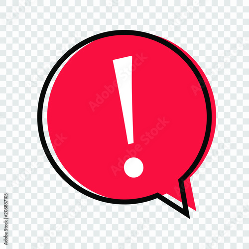 Exclamation mark icon, Attention concept, vector photo