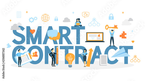 Smart contract concept.