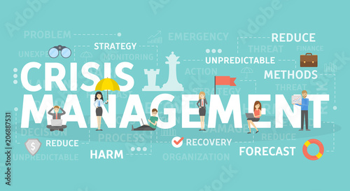Crisis management concept.
