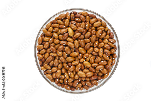 raw brown beans isolated