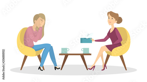 Woman at psychologist.