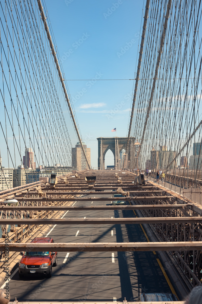 Obraz premium A view across Brookly Bridge in New york