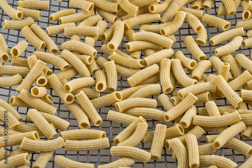 Macaroni pasta in drying