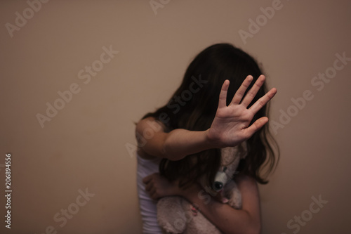 Female slavery in an abandoned building, ending violence against women, international women's day.