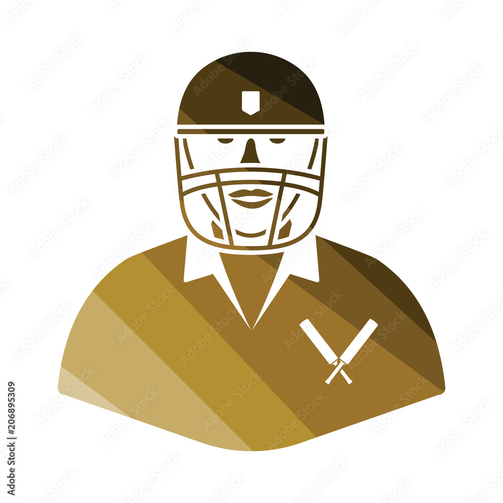 Cricket player icon