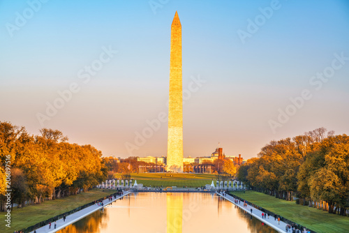 Washington Monument and pool in Washington DC, USA