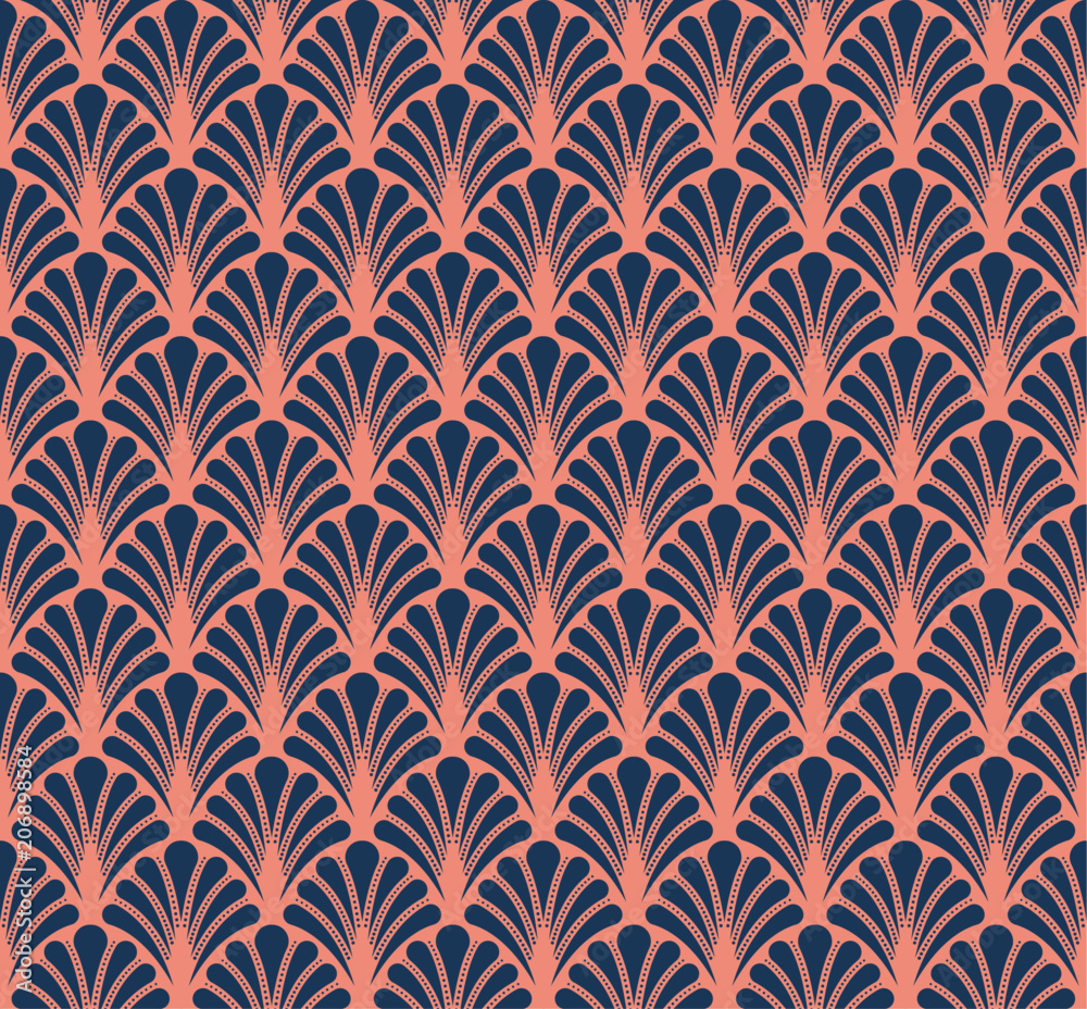 Abstract Seamless Art Deco Pattern. Stylish antique background.