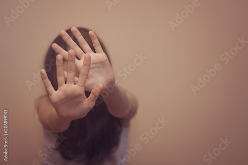Female slavery in an abandoned building, ending violence against women, international women's day.