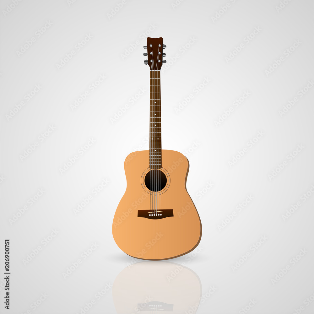 Acoustic Guitar Illustration
