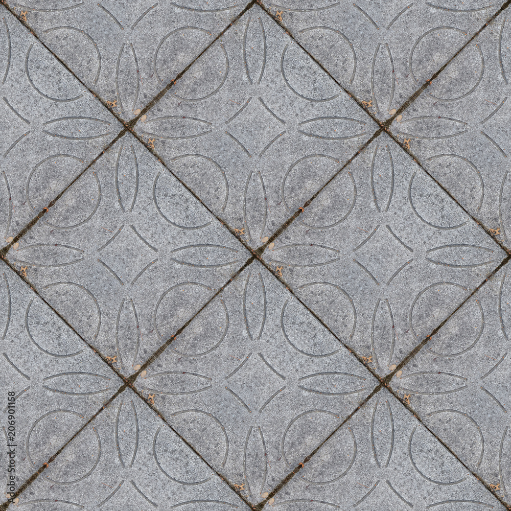 Naklejka premium Seamless photo texture of pavement tile from natural stone