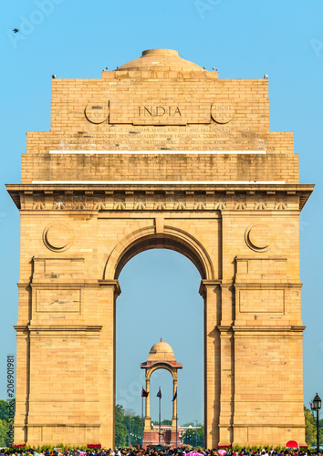 Photography The India Gate, a war memorial in New Delhi, India