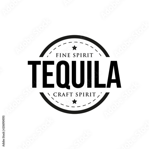 Tequila vintage stamp sign