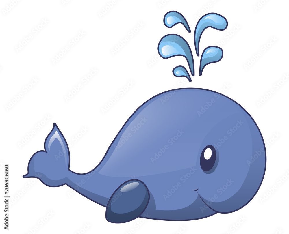 Obraz premium Whale kid icon. Cartoon of whale kid vector icon for web design isolated on white background