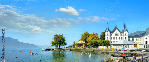 Geneva Lake in Vevey. Vaud canton, Switzerland