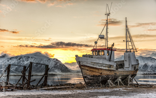 Abandoned ship in Lofoten, Norway