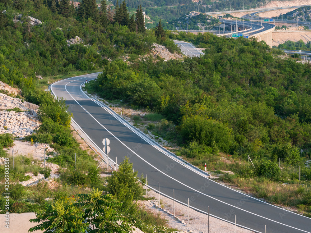 Highway distributor road in the Mediterranean