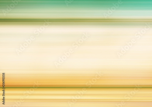 Abstract multicolored background. Pattern of light yellow, orange, green strips and lines. Large horisontal blurred text space. Defocused template for invitations, greeting cards, leaflets, posters