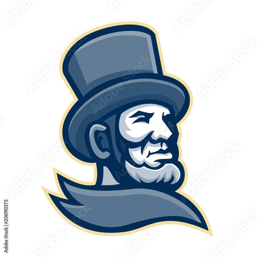 Abraham Lincoln Head Mascot