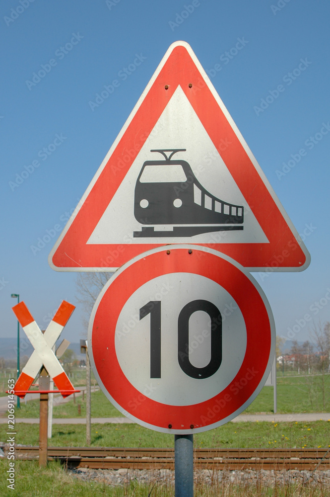 Unprotected Railway Crossing In Germany Stock Photo Adobe Stock