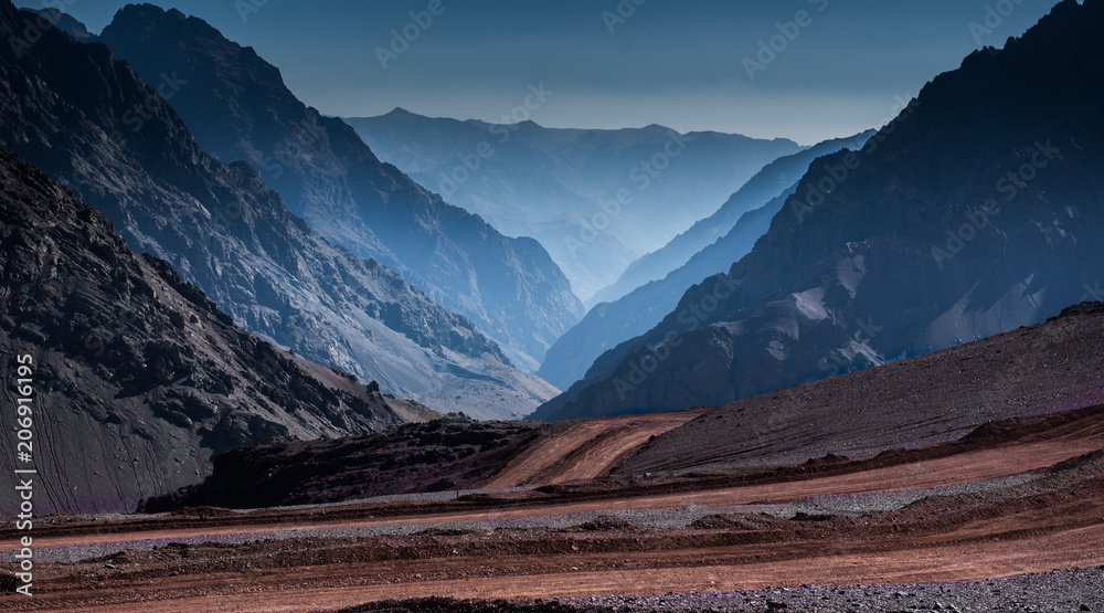 Fototapeta premium Adventure in the Andes mountains