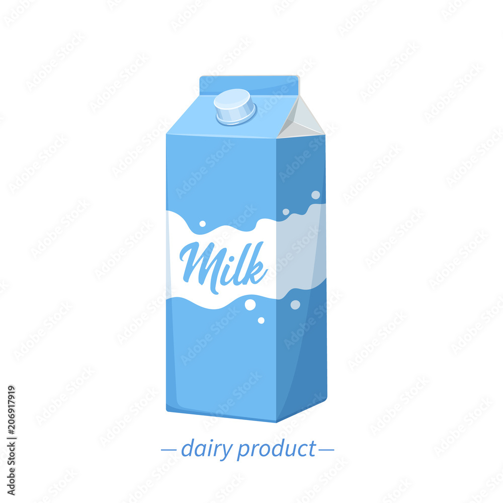 Vector milk carton icon. Vector milk carton icon.
