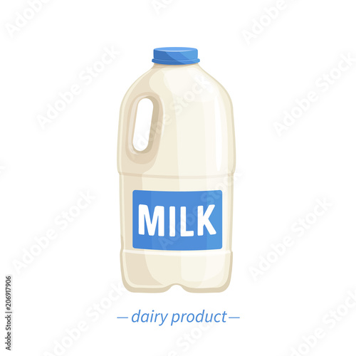 Vector bootle milk.