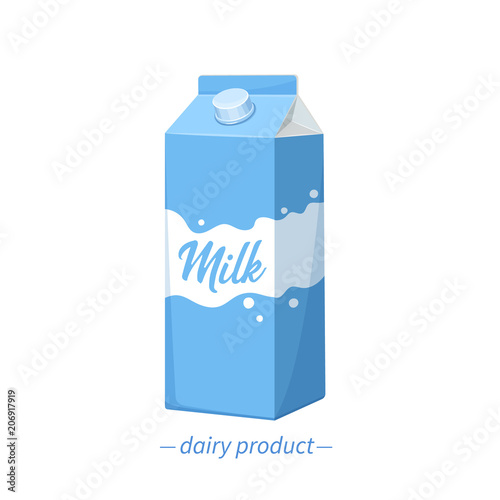 Vector milk carton icon.