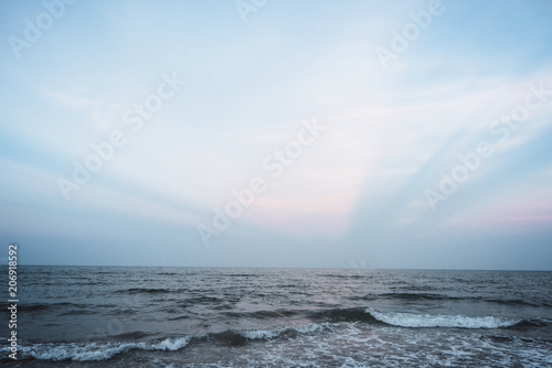 A scenic of sunrise at the beach