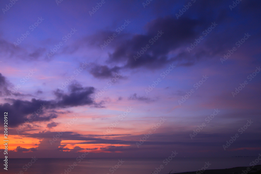 Beautiful sky on twilight time for background