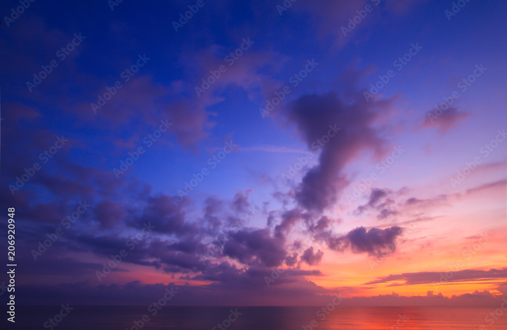 Beautiful sky on twilight time for background