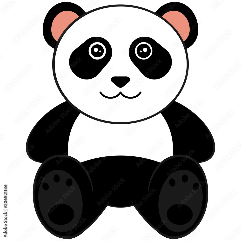 Toy panda bear Stock Vector | Adobe Stock