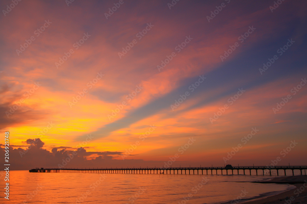 Beautiful sky on twilight time for background