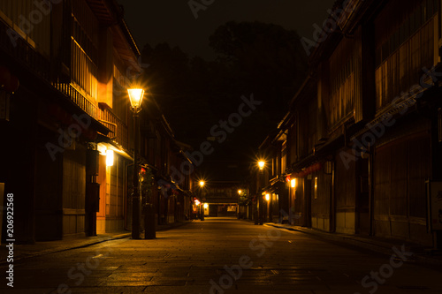 金沢　夜景　茶屋街