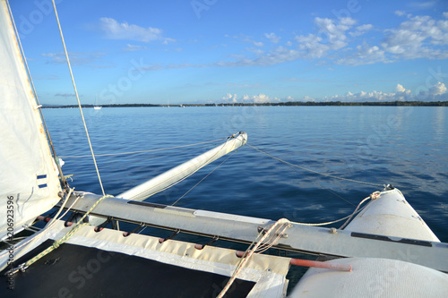 Sailing Catamaran Tin Can Bay Fraser island Australia 