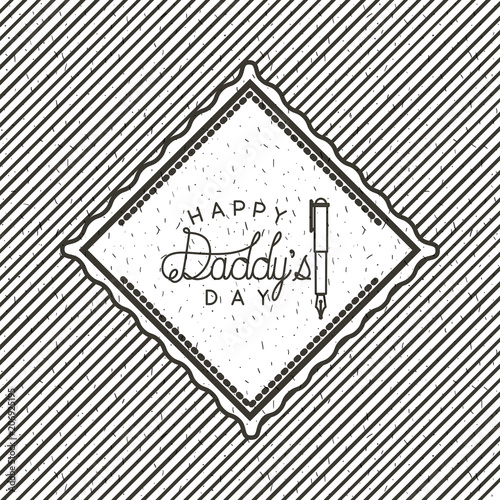 happy fathers day card emblem vector illustration design