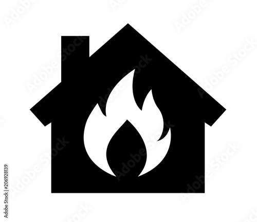 firehouse icon, vector, illustration