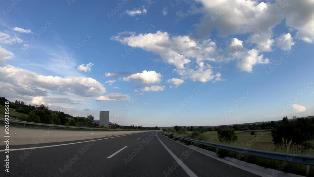 Driving on the Highway, Front View Driving on the Highway, Front View