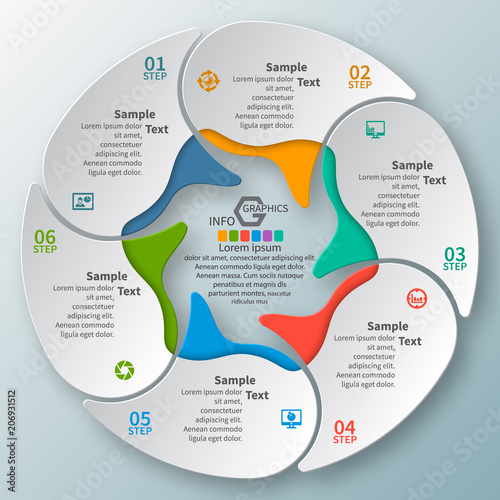 Abstract 3D Paper Infographics