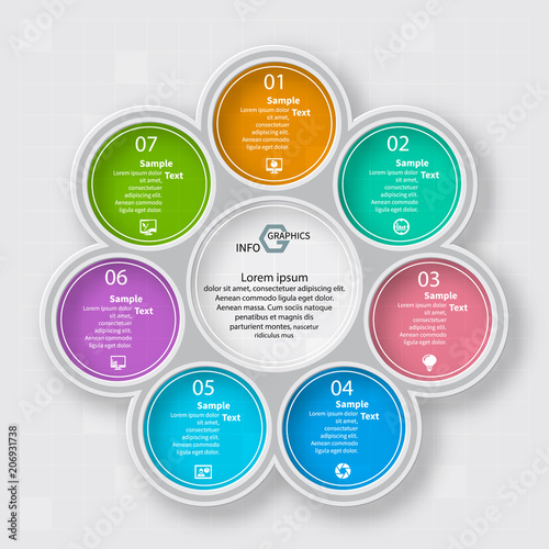 Abstract 3D Paper Infographics