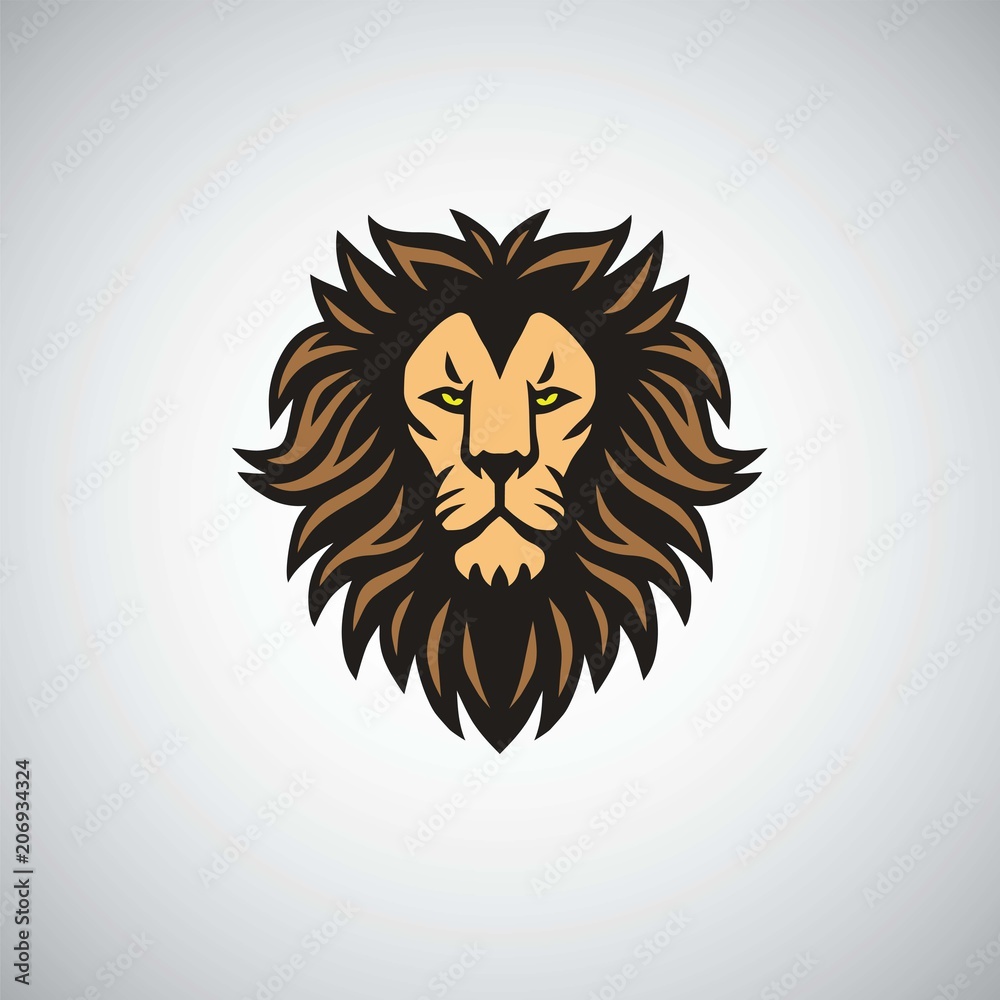 Obraz premium Lion Logo Template. Vector Illustration