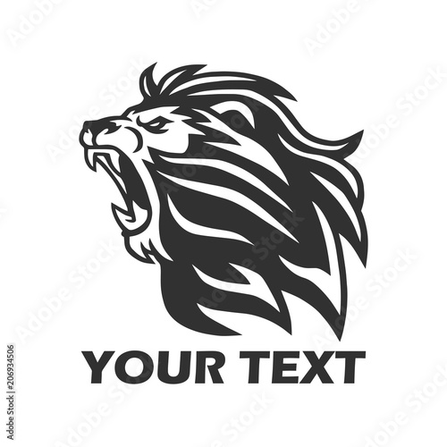 Fototapeta Naklejka Na Ścianę i Meble -   Lion Roaring Vector Icon Logo Template