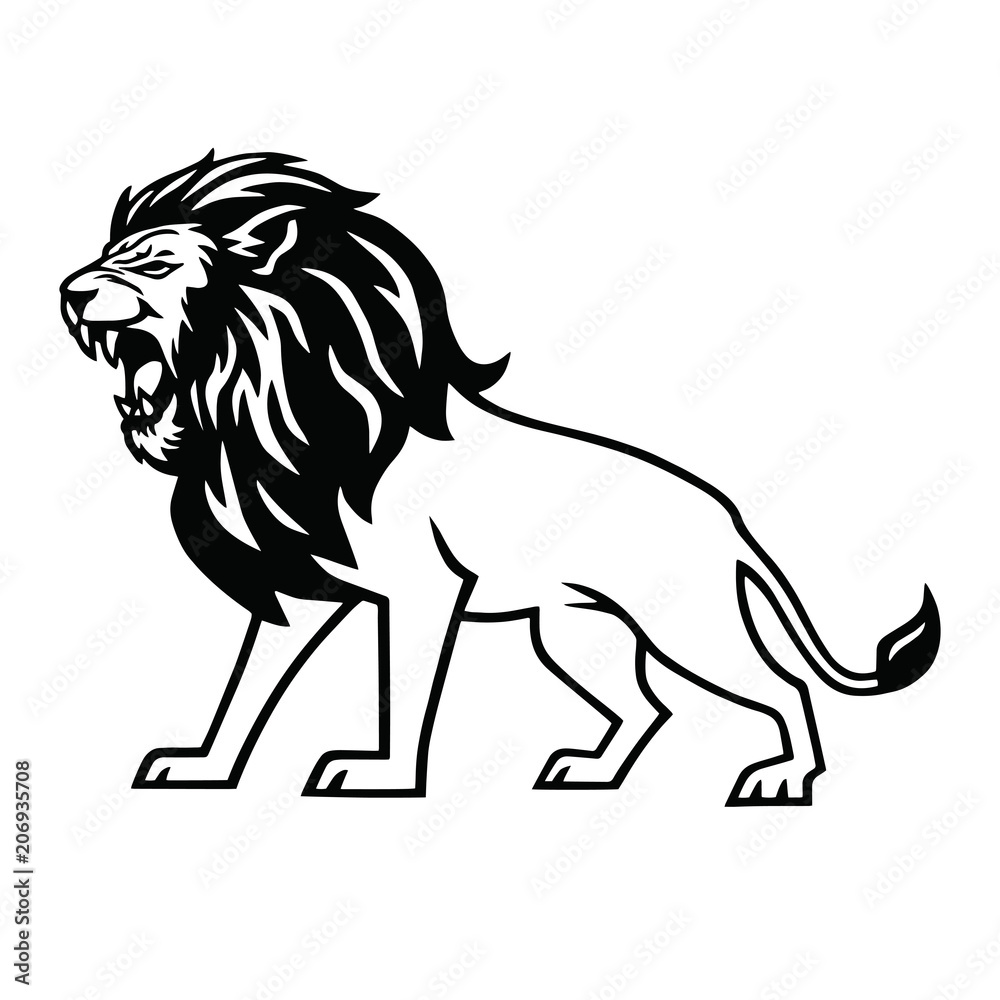 Angry Lion Roar Logo Mascot Vector Angry Lion Roar Logo Mascot Vector