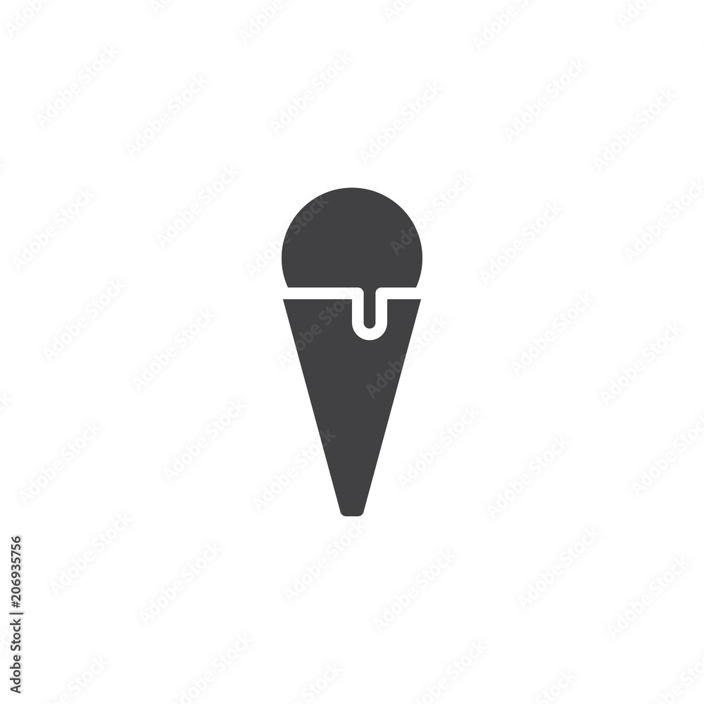Ice cream cone vector icon. filled flat sign for mobile concept and web design. Sweet summer dessert snack simple solid icon. Symbol, logo illustration. Pixel perfect vector graphics Ice cream cone vector icon. filled flat sign for mobile concept and web design. Sweet summer dessert snack simple solid icon. Symbol, logo illustration. Pixel perfect vector graphics