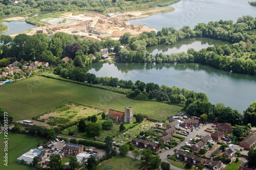Horton Church, Slough, aerial view