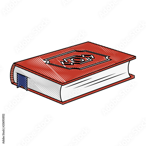 sacred book religious icon vector illustration design
