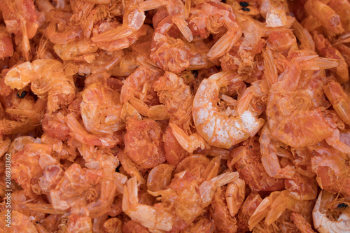 background of dried shrimp