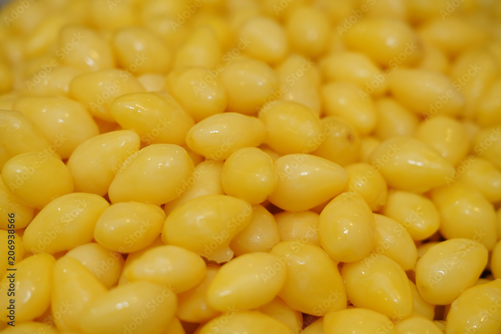 background of boiled ginkgo fruit in syrup background of boiled ginkgo fruit in syrup