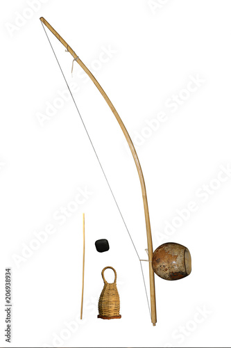 isolated capoeira musical instrument  berimbau photo