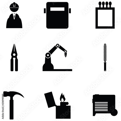 welding icon set