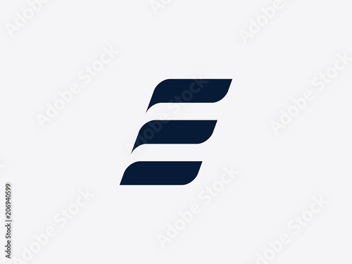 Letter E Alphabet Logo